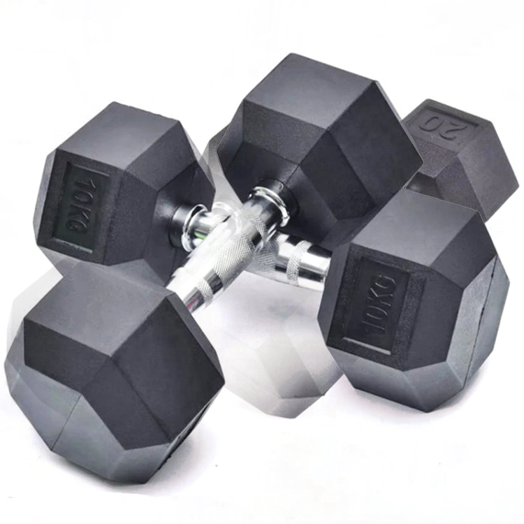 2021 heißer Verkauf Hex Dumbbells Rubber Hex Dumbbell Home Hex Rubber Dumbbell